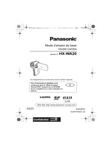 Panasonic HX WA20 Mode d'emploi | Fixfr