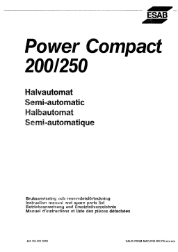 ESAB POWER COMPACT 200/250 Manuel utilisateur