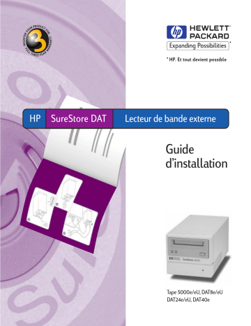 Manuel du propriétaire | HP SURESTORE DAT 8 TAPE DRIVE Manuel utilisateur | Fixfr