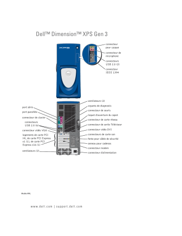 Dell XPS/Dimension XPS Gen 3 desktop Manuel du propriétaire | Fixfr