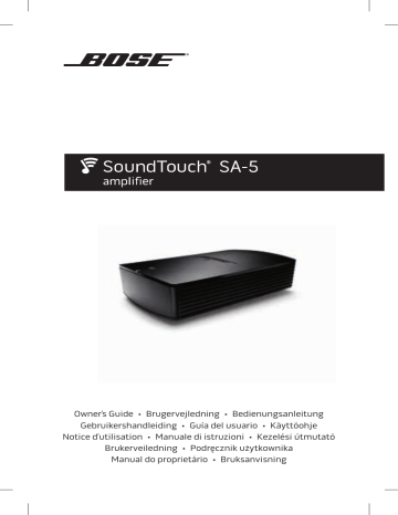 Manuel du propriétaire | Bose SoundTouch SA-5 Manuel utilisateur | Fixfr