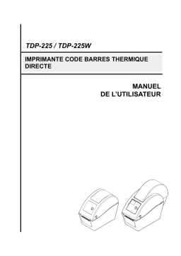 TSC TDP-225 Series Manuel utilisateur