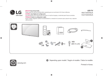 LG 55UT340H0UA Guide d'installation rapide | Fixfr