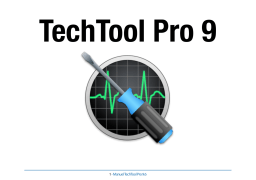 Micromat TechTool Pro 9.6 Manuel utilisateur