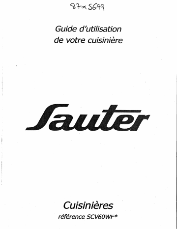 Manuel du propriétaire | sauter SCV60WF1 Manuel utilisateur | Fixfr