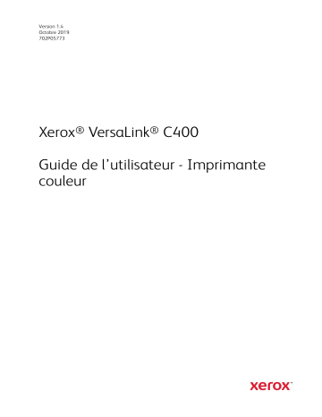 Xerox VersaLink C400 Color Printer Mode d'emploi | Fixfr