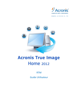 ACRONIS True Image 2012 Manuel utilisateur