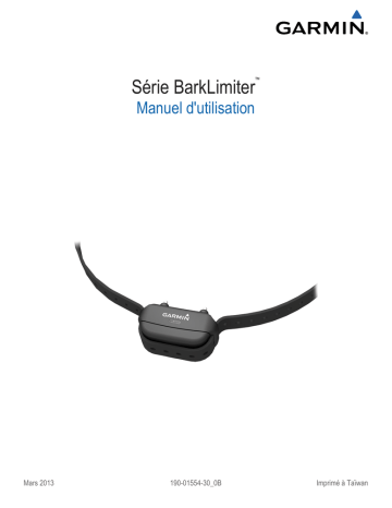 Mode d'emploi | Garmin BarkLimiter™ Manuel utilisateur | Fixfr