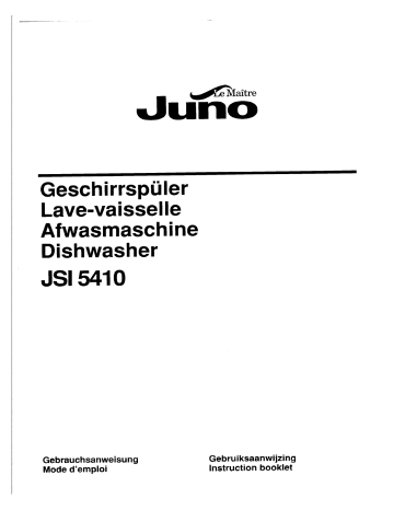 Manuel du propriétaire | Juno JSI5410E Manuel utilisateur | Fixfr