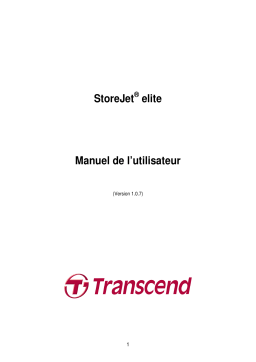 Transcend STOREJET ELITE Manuel utilisateur