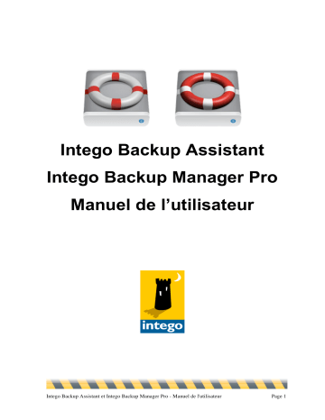 Manuel du propriétaire | LaCie Intego Backup Manager Pro Manuel utilisateur | Fixfr