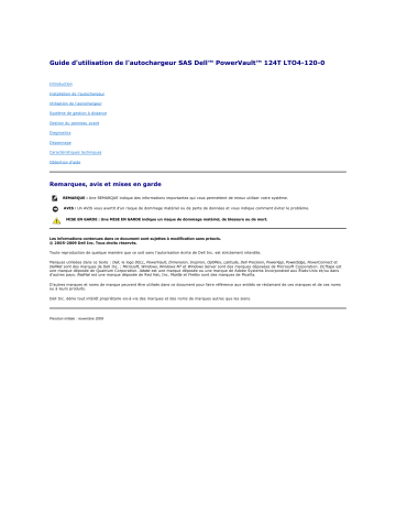 Dell PowerVault 124T storage Manuel utilisateur | Fixfr