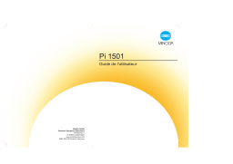 Konica Minolta PI1501 Manuel utilisateur
