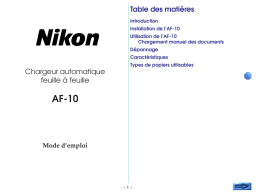 Nikon AF-10 Manuel utilisateur