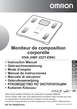 Omron Healthcare HBF-222T-EBK VIVA Digital Scale Manuel utilisateur