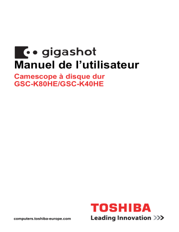 Gigashot GSC K40HE | Mode d'emploi | Toshiba Gigashot GSC K80HE Manuel utilisateur | Fixfr