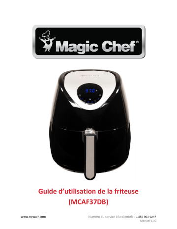 NewAir MCAF37DB Magic Chef® 3.7 Quart Digital Air Fryer  Manuel utilisateur | Fixfr