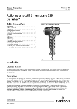 Fisher Actionneur rotatif à membrane 656 de ( 656 Diaphragm Actuator) Manuel du propriétaire