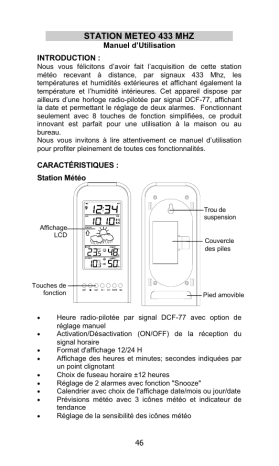 Manuel du propriétaire | La Crosse Technology WS9228 Manuel utilisateur | Fixfr