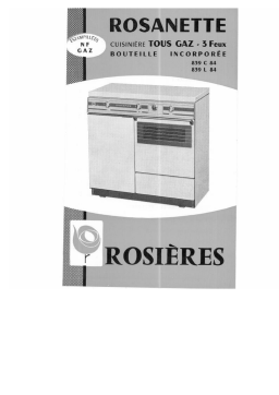 ROSIERES 839 L 84 Manuel utilisateur