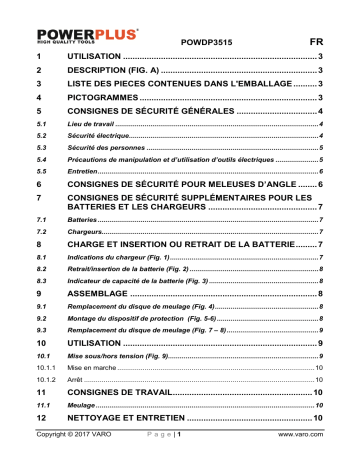 Manuel du propriétaire | Powerplus POWDP3515 Manuel utilisateur | Fixfr