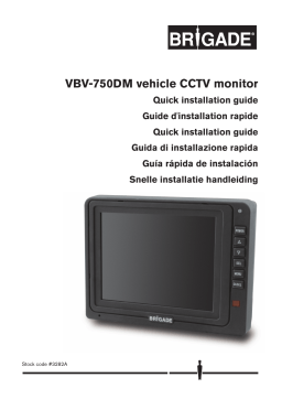 Brigade VBV-750DM (3280) Camera Monitor System Guide d'installation