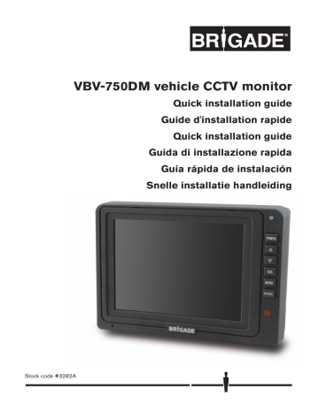 Brigade VBV-750DM (3280) Camera Monitor System Guide d'installation | Fixfr