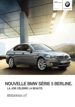 BMW SÉRIE 5 BERLINE Manuel utilisateur