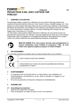 Powerplus POWLI221 - LED FLOODLIGHT Manuel utilisateur