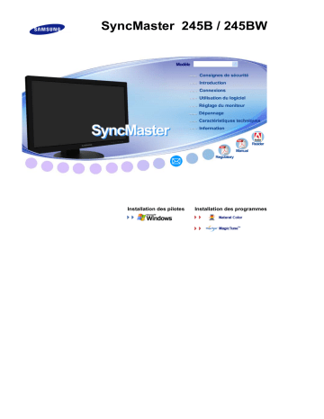 Manuel du propriétaire | Samsung SyncMaster 245B Manuel utilisateur | Fixfr