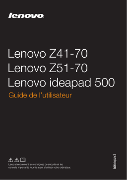 Lenovo ideapad 500 Manuel utilisateur