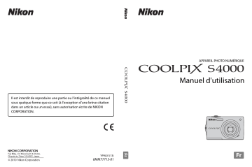 Mode d'emploi | Nikon Coolpix S4000 Manuel utilisateur | Fixfr