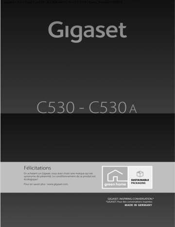 Manuel du propriétaire | Gigaset C530 Manuel utilisateur | Fixfr