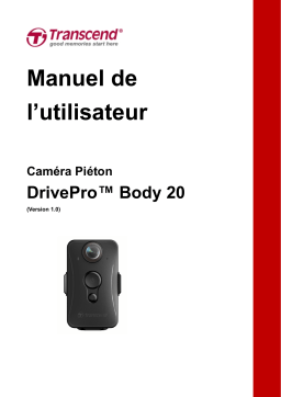 Transcend DrivePro Body 20 Manuel utilisateur