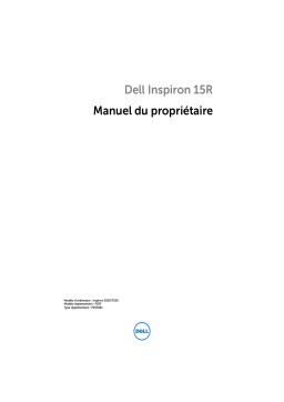 Dell Inspiron 15R 5520 laptop Manuel du propriétaire