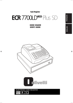 Olivetti ECR 7700LD eco Plus SD Manuel utilisateur