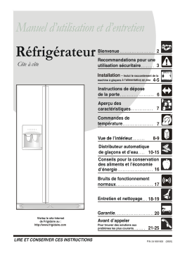 Frigidaire PLHS239ZDB Manuel utilisateur