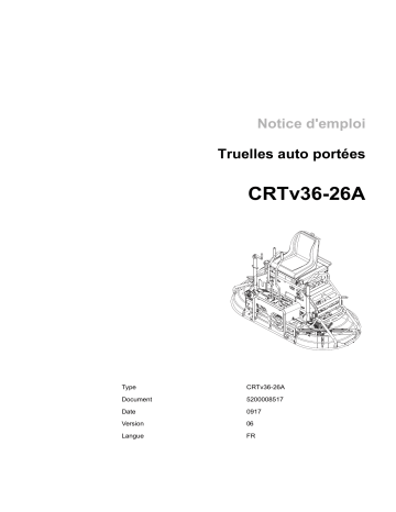 Wacker Neuson CRTv36-26A Ride-on Trowel Manuel utilisateur | Fixfr