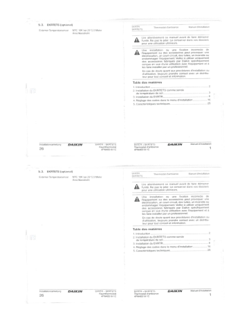 Manuel du propriétaire | Daikin EKRTR 4PW45518-1C Manuel utilisateur | Fixfr