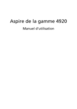 Acer Aspire 4920 Manuel utilisateur