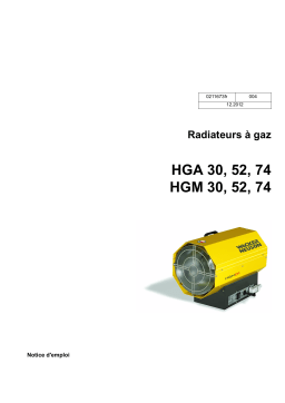 Wacker Neuson HGM74 Direct Fired Air Heater Manuel utilisateur