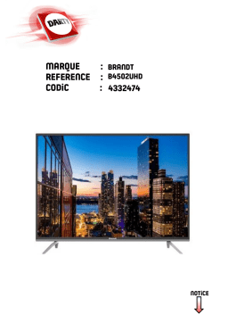 Brandt B4502UHD Manuel utilisateur