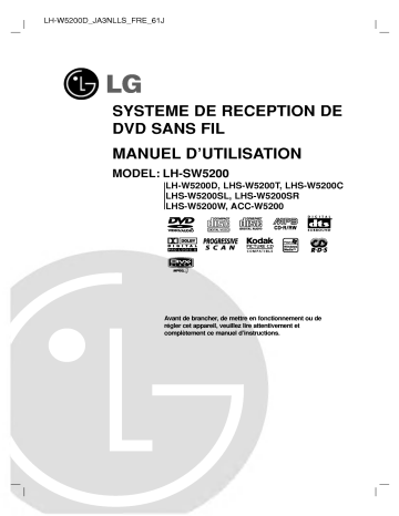 LG LH-W5200D Manuel du propriétaire | Fixfr