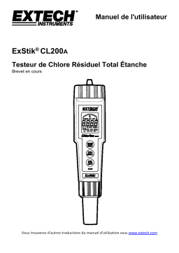 Extech Instruments CL200 ExStik® Chlorine Meter Manuel utilisateur