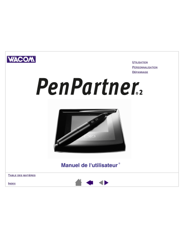 Manuel du propriétaire | Wacom PenPartner 2 Manuel utilisateur | Fixfr