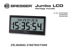 Bresser DCF EU Radio Controlled Jumbo LCD Wall Clock Manuel utilisateur