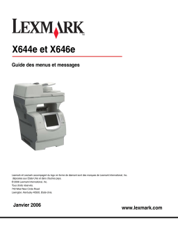 Lexmark X644E Manuel utilisateur