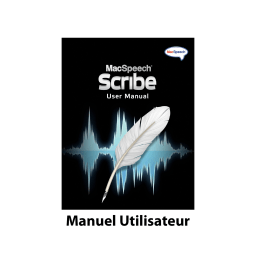 Nuance MacSpeech Scribe 1.1 Manuel utilisateur