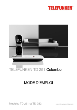 Telefunken TD 251 Colombo Manuel utilisateur
