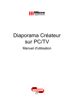 Micro Application Diaporama Créateur sur PC/TV Manuel utilisateur